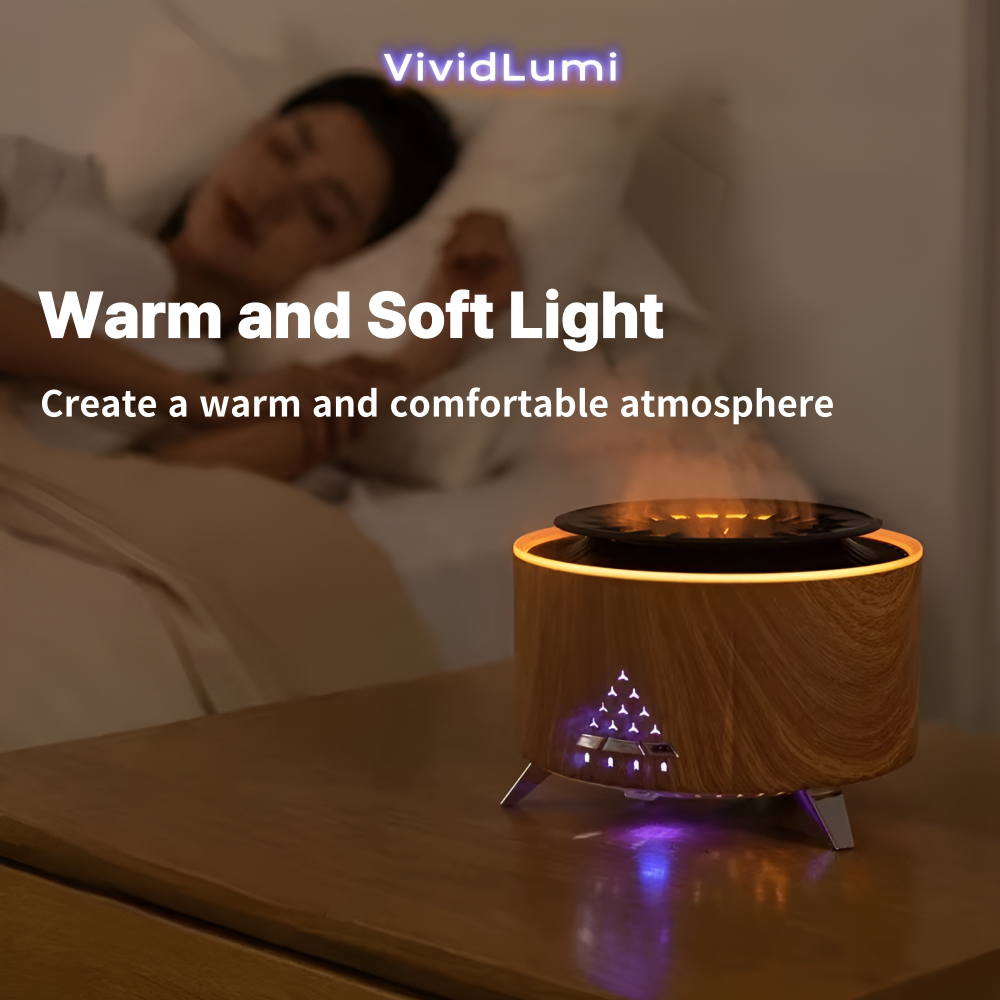 Aromatherapy Diffuser & Humidifier with Volcano Light Effect