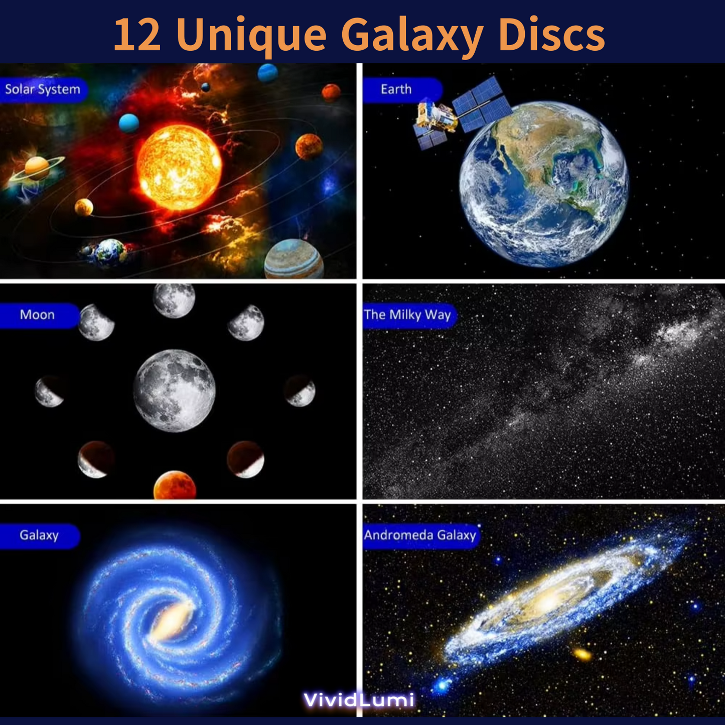  Star Projector with 12 Discs – Create a Cosmic Atmosphere at Home
